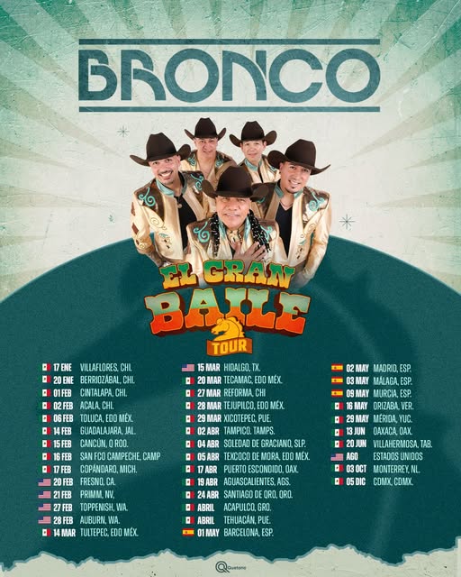 Bronco Dejando Huella Tour Poster 2026